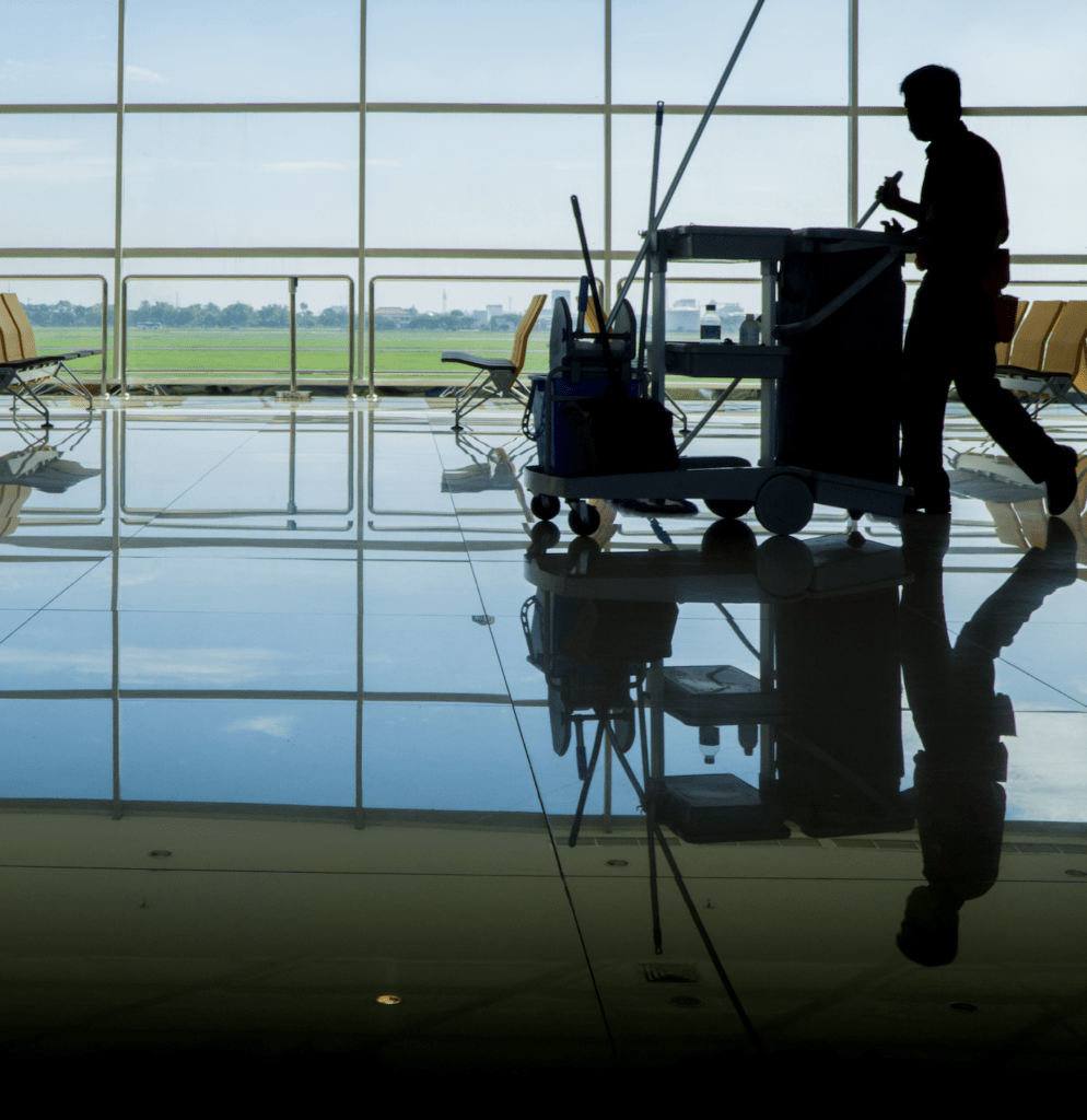 Chicago O'hare Airport Janitorial Commercial Cleaning Floor Cleaning